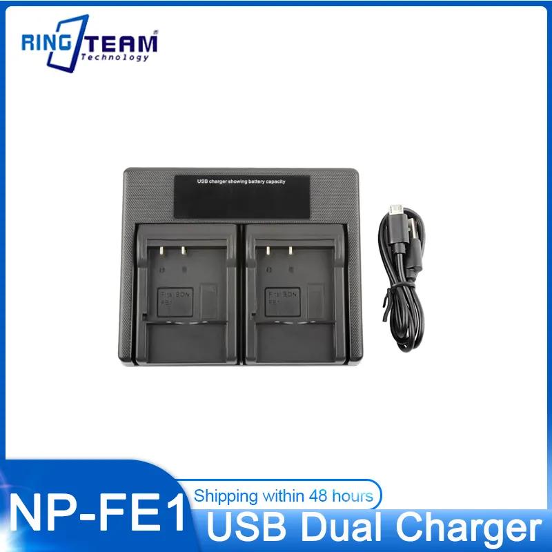NP-FE1 USB 듀얼 충전기 배터리,  DSC-T7 T7/B T7/S 카메라용